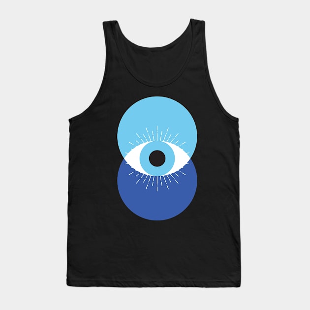 Evil Eye Mid Century Modern 70s Style Tank Top by Inogitna Designs